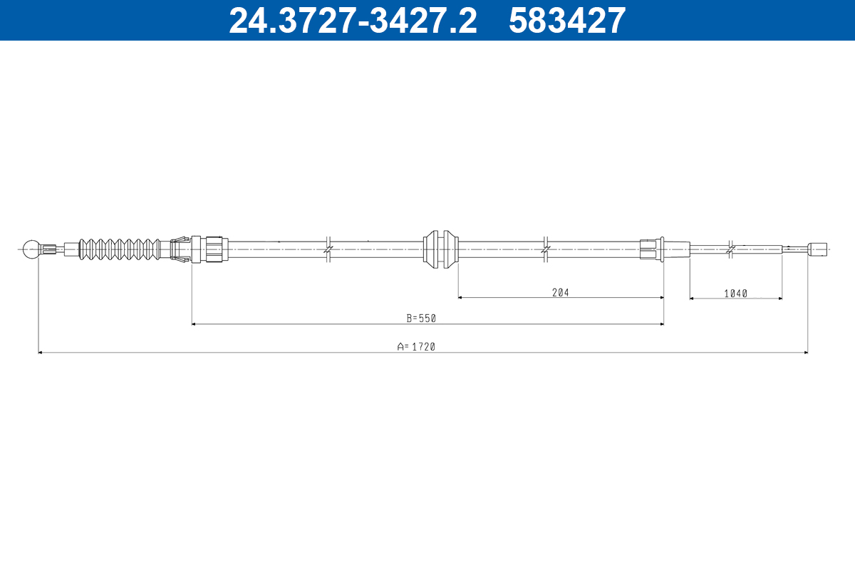 ATE Håndbremsekabel 24372734272 for VAG