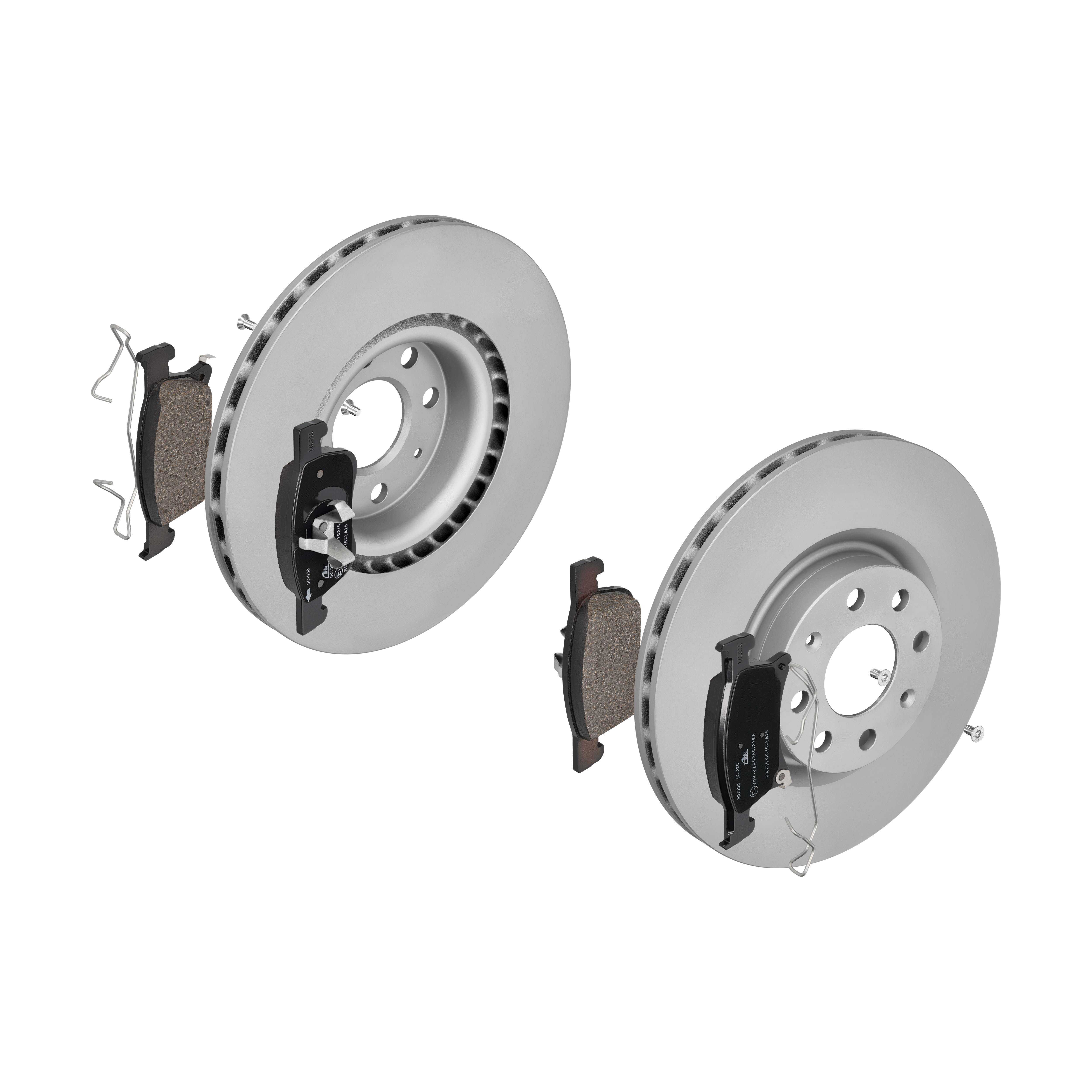 ATE Bremsesæt, skivebremser ijf1415fq2 foraksel ventileret 284mm 22mm for OPEL VAUXHALL FIAT