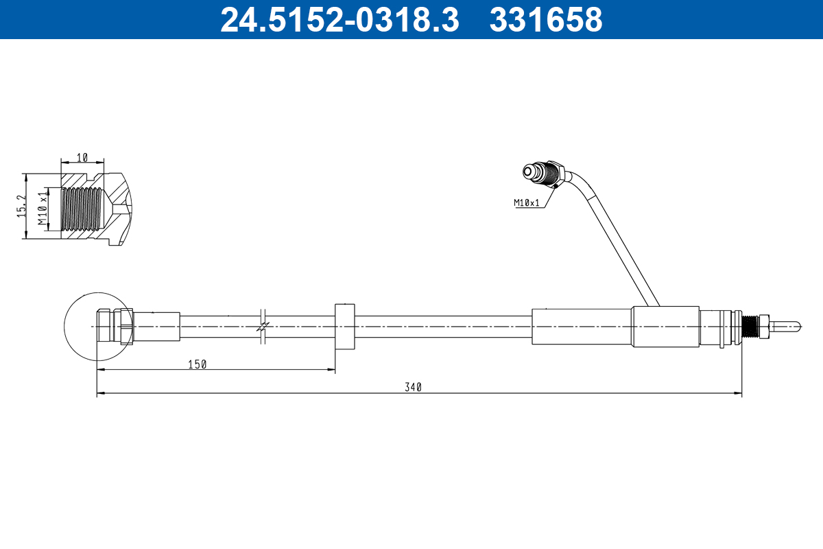 ATE Bremseslange 24515203183 for VAG