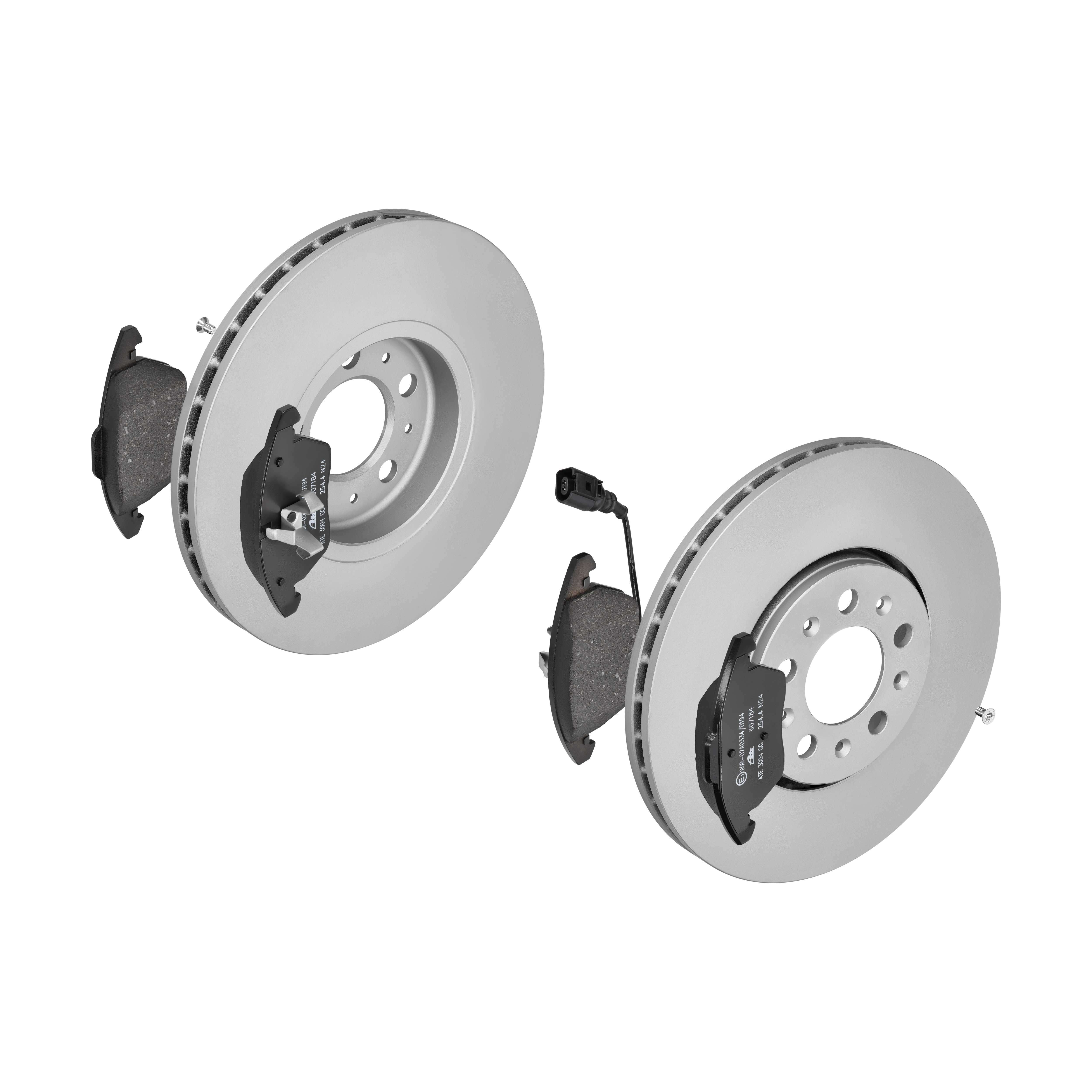 ATE Bremsesæt, skivebremser ijf1415266 foraksel ventileret 288mm 25mm for VAG SEAT SKODA