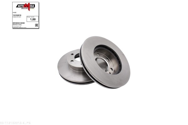 AUTOMEGA Bremseskive 110192010 foraksel ventileret 300mm 28mm for VAG SMART