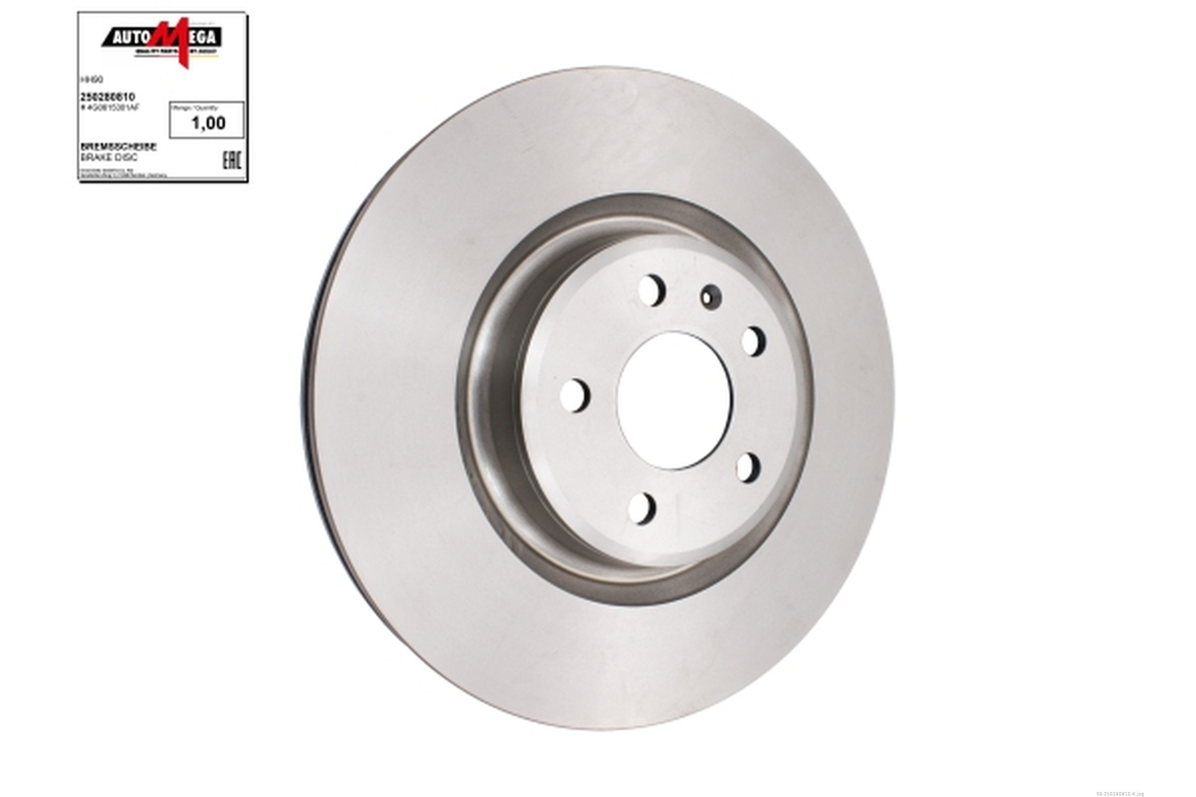 AUTOMEGA Bremseskive 250280810 ventileret 345mm 30mm for VAG