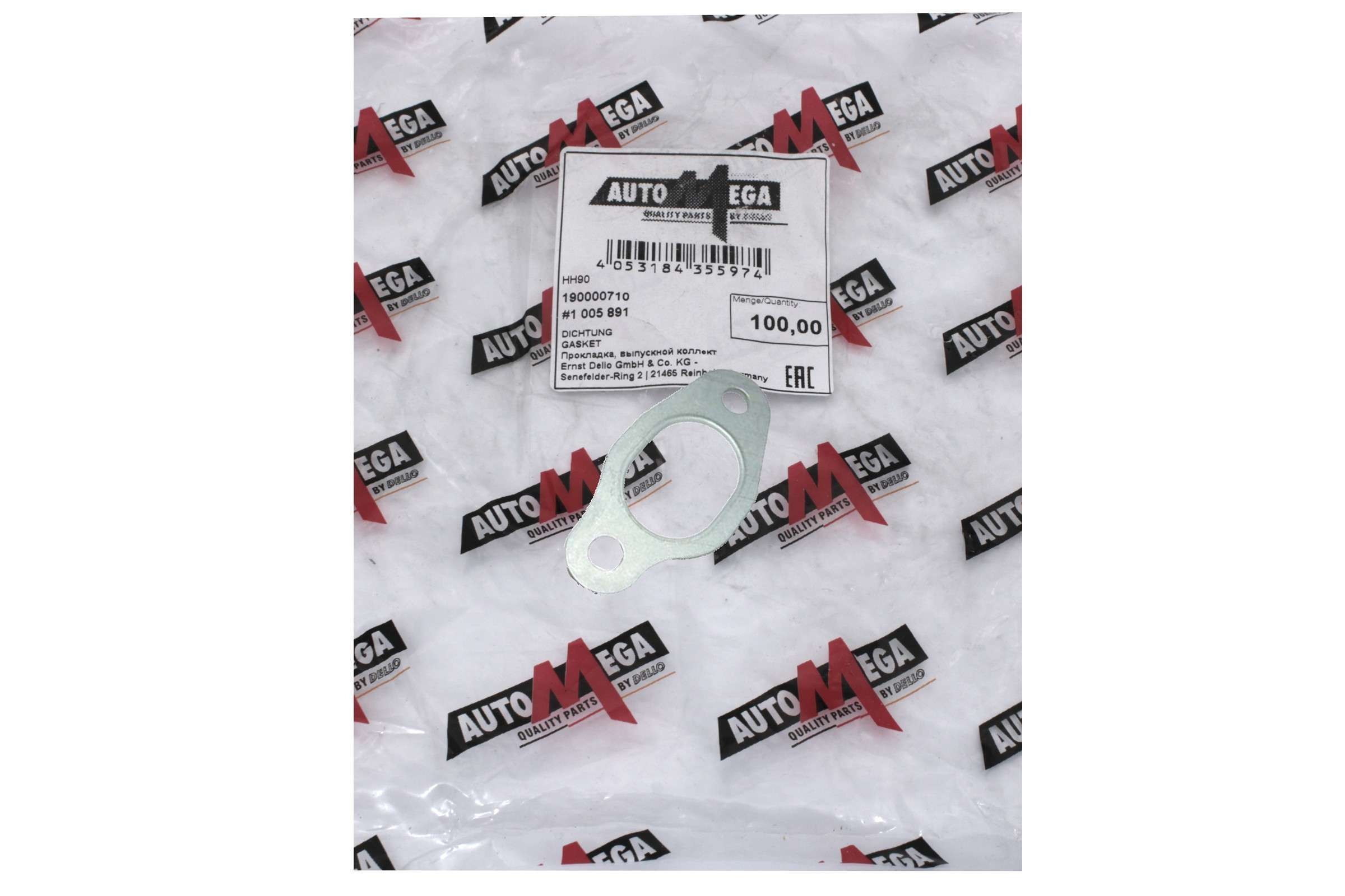 AUTOMEGA Pakning, udstødningsmanifold 190000710 for FORD AUDI VAG