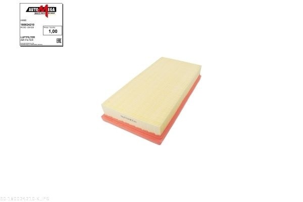 AUTOMEGA Luftfilter 180024210 Filterindsats 42mm for VAG SEAT