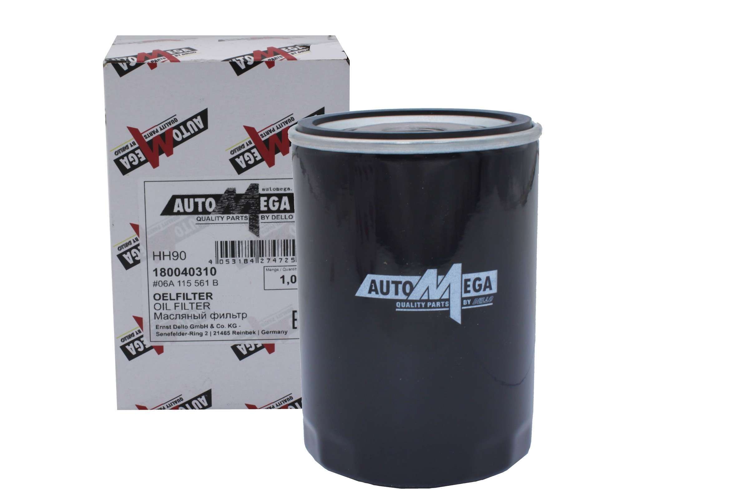 AUTOMEGA Oliefilter 180040310 Påskruet 120mm 3/4-16UNF for AUDI VAG