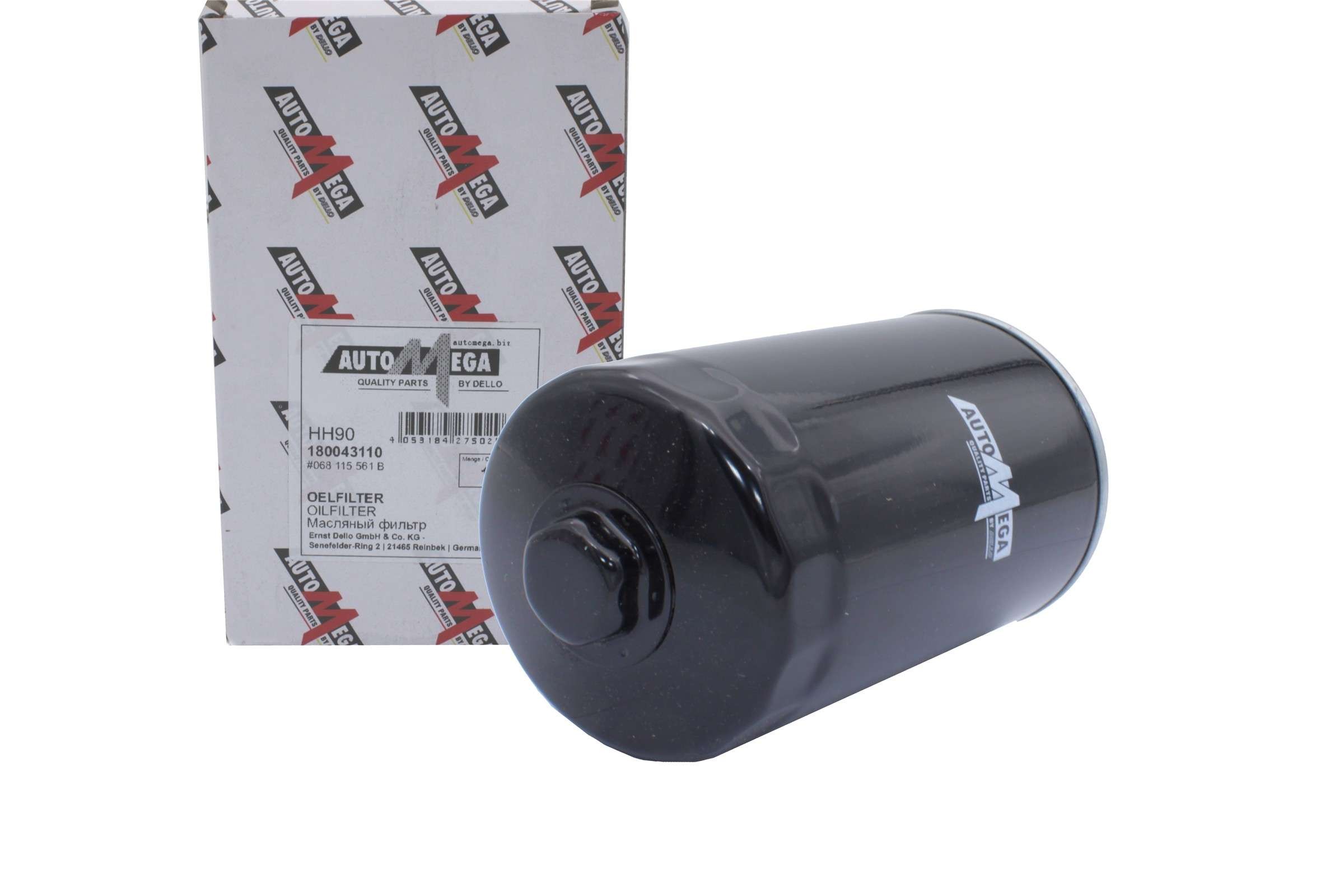 AUTOMEGA Oliefilter 180043110 Påskruet 3/4-16UNF for OPEL FORD VAG AUDI VW