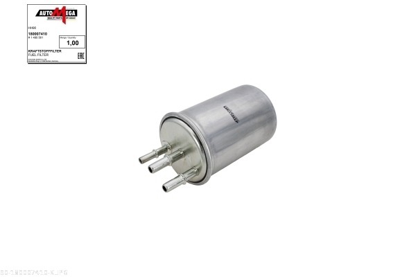 AUTOMEGA Brændstof-filter 180007410 Lednings 148mm for FORD KIA