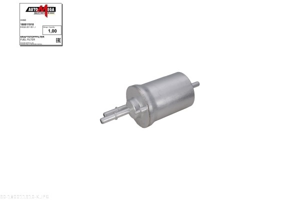 AUTOMEGA Brændstof-filter 180011910 Lednings 165mm for VAG AUDI