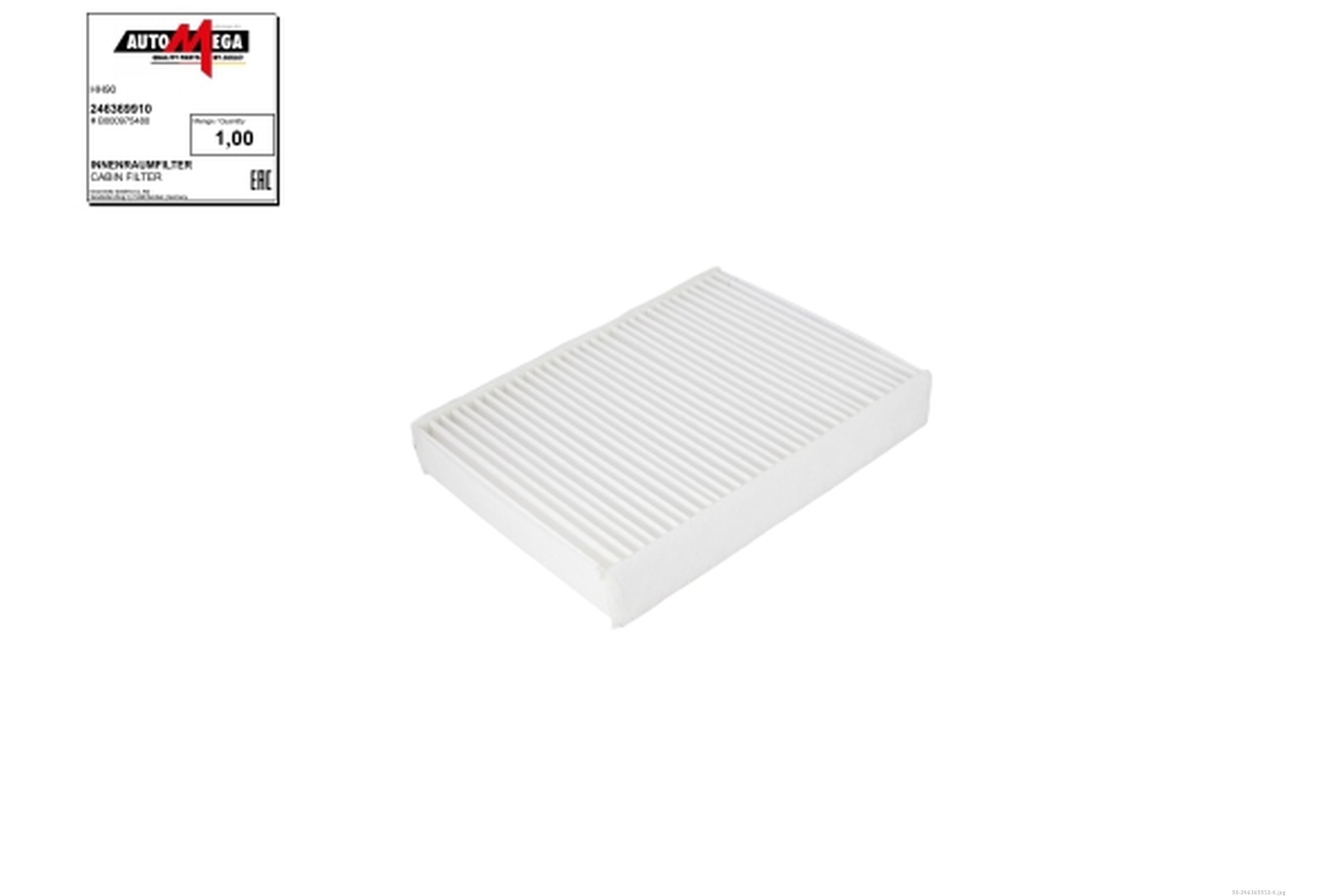 AUTOMEGA Kabineluftfilter 246369910 for TOYOTA CITROËN/PEUGEOT