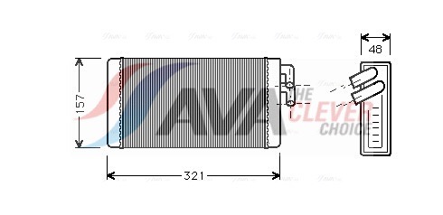 AVA CLEVER CHOICE Varmeelement, kabinevarme ai6052 for AUDI