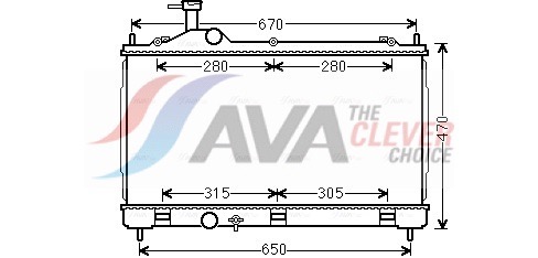 AVA CLEVER CHOICE Køler, motorkøling mt2256 for MITSUBISHI