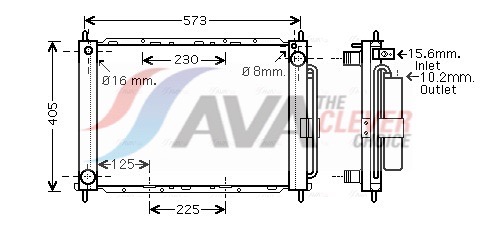 AVA CLEVER CHOICE Kølemodul rtm405 for NISSAN RENAULT