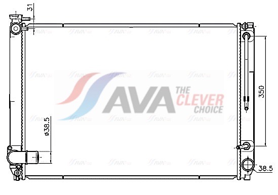 AVA CLEVER CHOICE Køler, motorkøling to2791 for LEXUS
