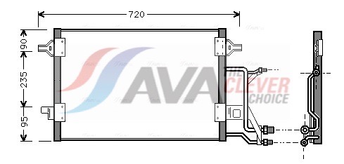 AVA CLEVER CHOICE Kondensor, klimaanlæg ai5176 for AUDI