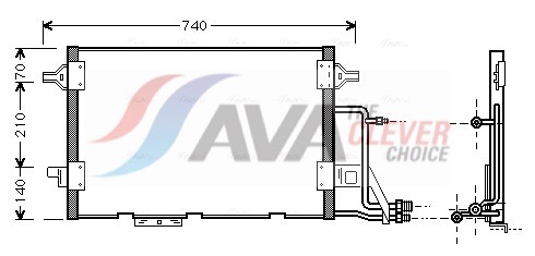 AVA CLEVER CHOICE Kondensor, klimaanlæg ai5137 for AUDI