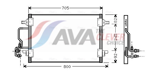AVA CLEVER CHOICE Kondensor, klimaanlæg ai5175 for AUDI