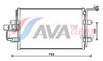 AVA CLEVER CHOICE Kondensor, klimaanlæg ai5130 for VW AUDI SEAT
