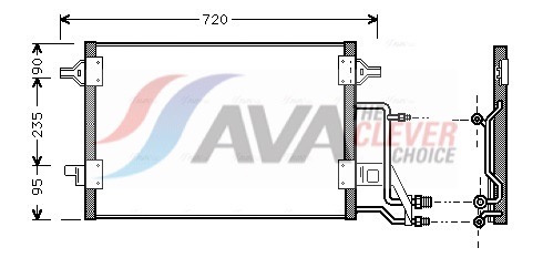 AVA CLEVER CHOICE Kondensor, klimaanlæg ai5140 for VW