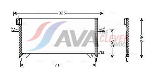 AVA CLEVER CHOICE Kondensor, klimaanlæg dn5204 for NISSAN