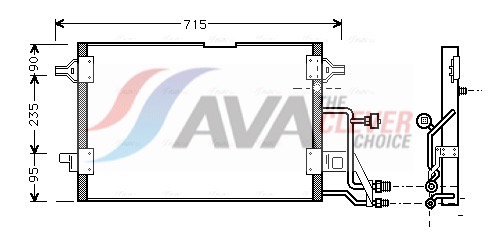 AVA CLEVER CHOICE Kondensor, klimaanlæg ai5116 for AUDI