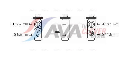 AVA CLEVER CHOICE Ekspansionsventil, klimaanlæg ol1352 for OPEL FIAT CADILLAC