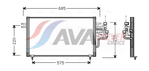 AVA CLEVER CHOICE Kondensor, klimaanlæg mt5119 for EAGLE