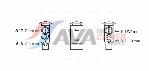 AVA CLEVER CHOICE Ekspansionsventil, klimaanlæg ol1411 for OPEL VAUXHALL
