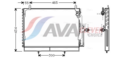 AVA CLEVER CHOICE Kondensor, klimaanlæg ms5161 for MERCEDES-BENZ