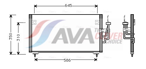 AVA CLEVER CHOICE Kondensor, klimaanlæg mt5106 for MITSUBISHI