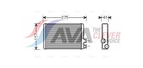 AVA CLEVER CHOICE Varmeelement, kabinevarme cna6305 for PEUGEOT