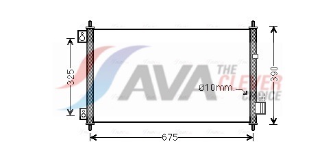 AVA CLEVER CHOICE Kondensor, klimaanlæg hd5229 for HONDA