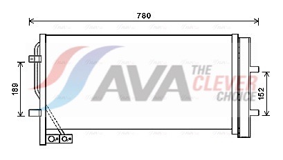 AVA CLEVER CHOICE Kondensor, klimaanlæg ai5382d for AUDI