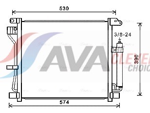 AVA CLEVER CHOICE Kondensor, klimaanlæg dn5403d for NISSAN