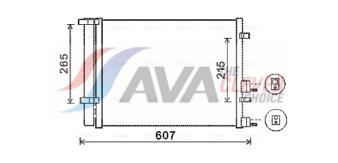 AVA CLEVER CHOICE Kondensor, klimaanlæg hya5244d for HYUNDAI