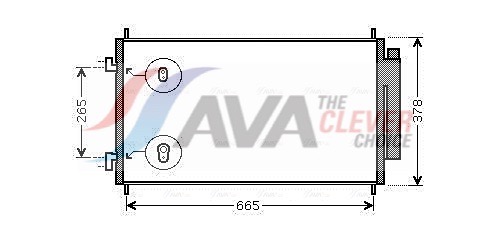 AVA CLEVER CHOICE Kondensor, klimaanlæg hd5214d for HONDA