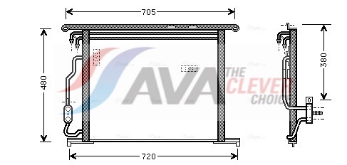 AVA CLEVER CHOICE Kondensor, klimaanlæg msa5280 for MERCEDES-BENZ