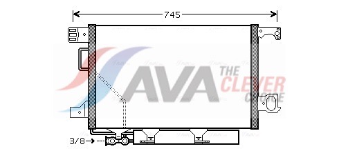 AVA CLEVER CHOICE Kondensor, klimaanlæg msa5435d for MERCEDES-BENZ