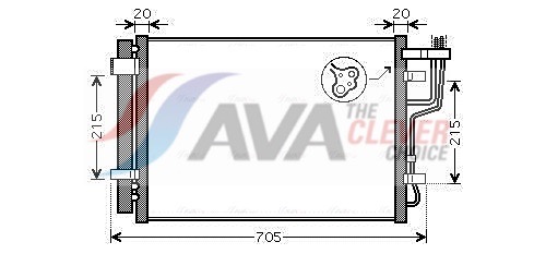 AVA CLEVER CHOICE Kondensor, klimaanlæg hy5183d for KIA