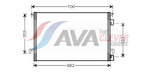AVA CLEVER CHOICE Kondensor, klimaanlæg ola5397 for CADILLAC FIAT
