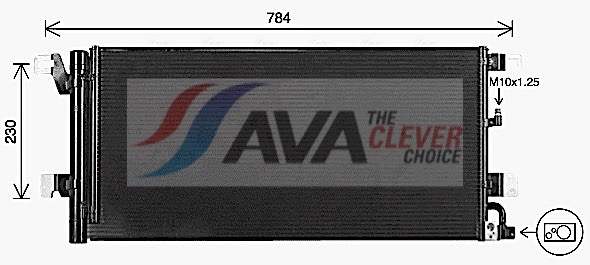 AVA CLEVER CHOICE Kondensor, klimaanlæg ai5447d for AUDI