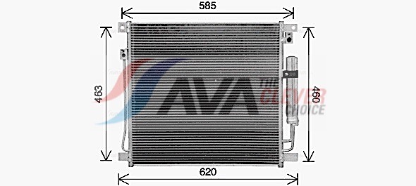 AVA CLEVER CHOICE Kondensor, klimaanlæg mt5285d for FIAT MITSUBISHI