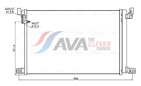 AVA CLEVER CHOICE Kondensor, klimaanlæg ai5459d for AUDI