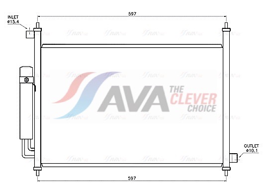 AVA CLEVER CHOICE Kondensor, klimaanlæg hd5338d for HONDA