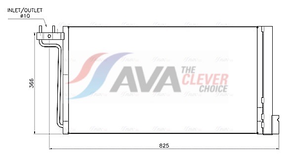 AVA CLEVER CHOICE Kondensor, klimaanlæg fd5705d for FORD FORD (CHANGAN)