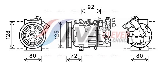 AVA CLEVER CHOICE Kompressor, klimaanlæg rtk489 for RENAULT
