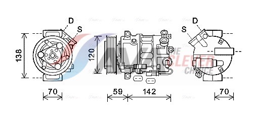 AVA CLEVER CHOICE Kompressor, klimaanlæg olk577 for OPEL VAUXHALL
