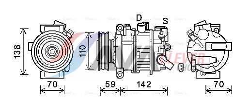 AVA CLEVER CHOICE Kompressor, klimaanlæg aiak401 for VW PORSCHE VW (FAW)