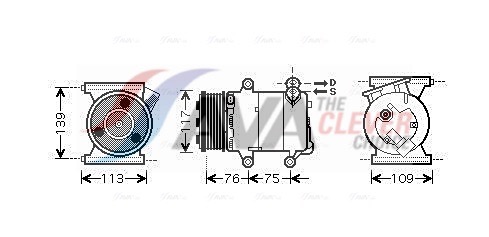 AVA CLEVER CHOICE Kompressor, klimaanlæg auak185 for FORD LAND ROVER