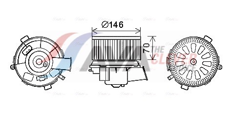 AVA CLEVER CHOICE Kabineblæser pe8378 for PEUGEOT CITROËN