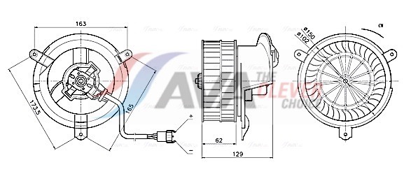 AVA CLEVER CHOICE Kabineblæser ms8784 for MERCEDES-BENZ